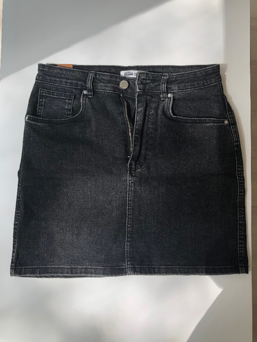 Zara Authentic Denim by TRF Black Mini Skirt